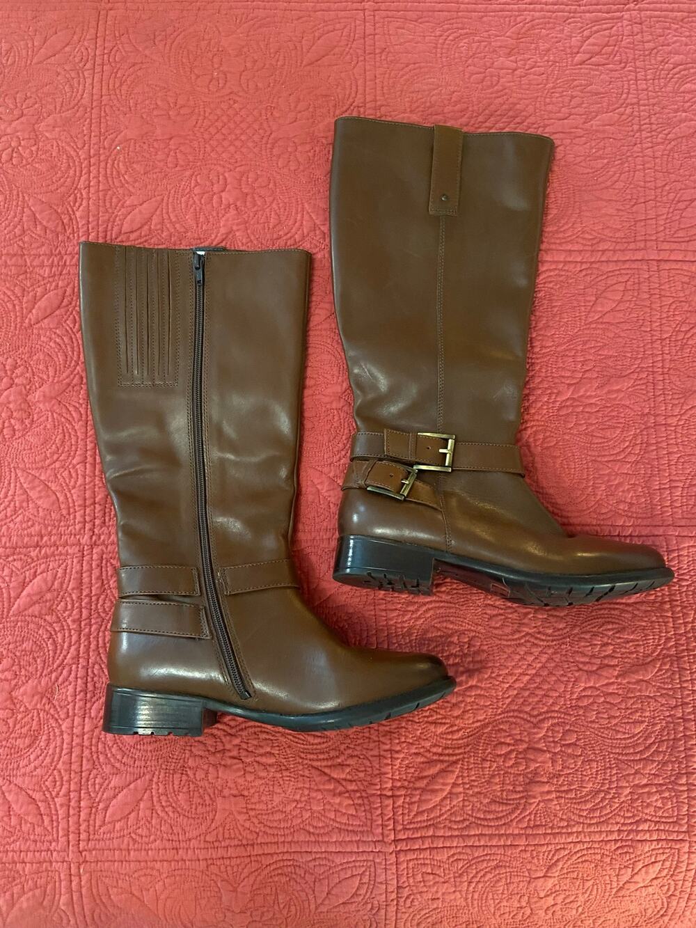 Clarks “ Plaza Steer” brown leather equestrian style tall boots